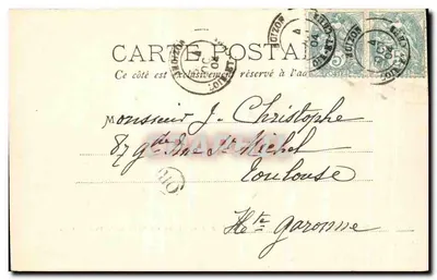 Grenoble i Kolej Alp — Efekt nocy, widok wykonany o 11 wieczorem — Papeterie Alp Eug. Robert Grenoble — Rewers