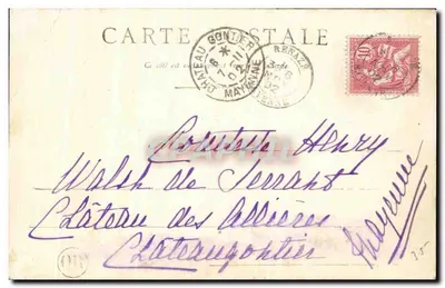 Castelo de Pomance — Castelo, França, Norte — editor desconhecido — Verso