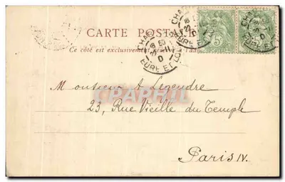 Chartres — Widok z Mostu Nowego — ND 'Phot' — Rewers