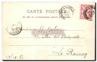 Epernon, vista do lado da Prairie — Imp. H. Eude, Epernon — n°1 — Verso