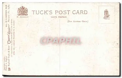 Ogród — Wjazd i aleja — Tuck's Post Card nr 2389 — Rewers