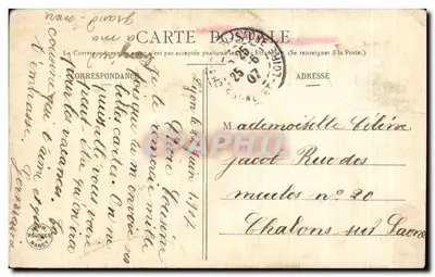 Tarjeta postal antigua Tarjeta postal antigua Escenas infantiles Niños Tren — Reverso
