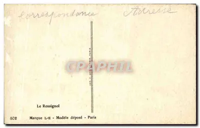 Rossignol chantant — nuit sous la lune — Le Rossignol, Paris, n°502 — Rewers