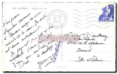 Dolina Lysu — Bagnères-de-Luchon — wydawca Réal Photo, n° 1512 — Rewers