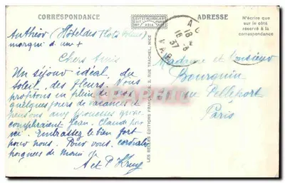 A Corniche d'Or – Anthéor — ADIA, n° 2110 — Verso