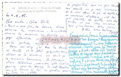 Dreux (E.-et-L.) — Capela São Luís — Sepultura da Família Orleans — Verso