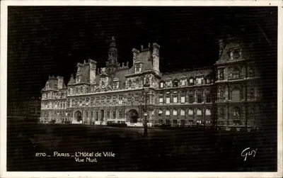 Paris — O Hotel de Ville — Vista Noite — Guy, n° 270
