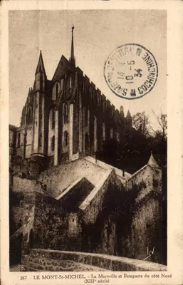 LE MONT-ST-MICHEL - La Merveille et Remparts du côté Nord (XIIIe siècle) — éditeur inconnu, n° 267