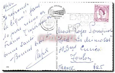 Londen — panoramische weergave — The Photographic Greeting Card Co. Ltd. n°186 — Achterkant