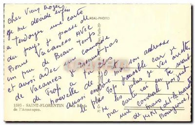 St-Florentin — vista del corso d'acqua — editore Cap — Verso