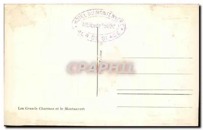 Wysokie Grands Charmoz i Montanvert — Hotel Montenvert, na wysokości 1909 m — Morze lodowe — Rewers