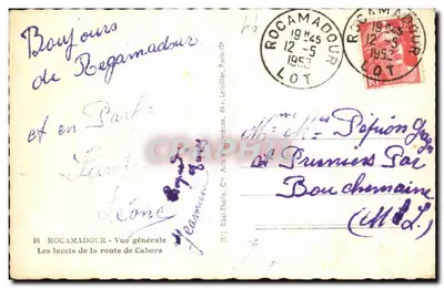 Rocamadour — Ogólny widok — Cie Réal-Photo, 44 r. Laëllier, Paryż 15e — Rewers