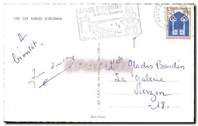 Les Sables d'Olonne — Widok panoramiczny — Réal-Photo — Rewers