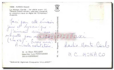 Dom Kwadratowy — Nîmes (Gard) — Wydawnictwo Magenta — Rewers