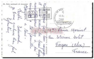 Międzynarodowy targ w Lausannie — 1963 — ERSACOLOR — Foto J. Schäfer — Rewers