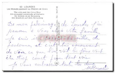 Lourdes — Ścieżka Krzyża — wydawnictwo A. DOUCHT — Rewers