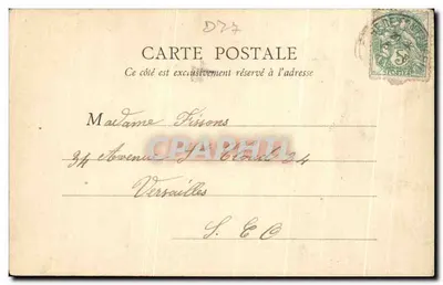 Fontainebleau — Escola de Aplicação — Fachada — P. F., Paris — Verso