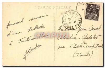 Floresta de Fontainebleau — Entrada do Deserto de Apremont — n°30 — Verso