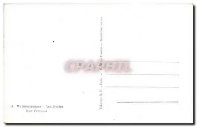 Valenciennes - Académies — Éditions O. P. - Paris — Rewers