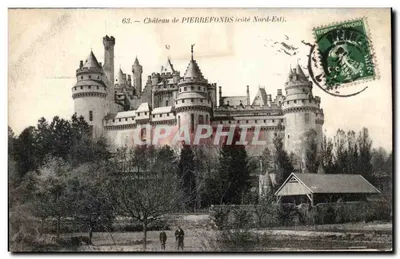 Zamek PIERREFONDS (strona Północno-Wschodnia) — widok panoramiczny — wydawca nieznany, nr serii 63