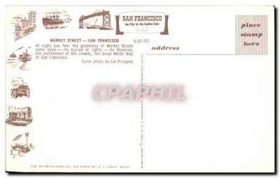 Market Street — San Francisco — wydawca Smith News Co. n° 5.SF-101 — Rewers