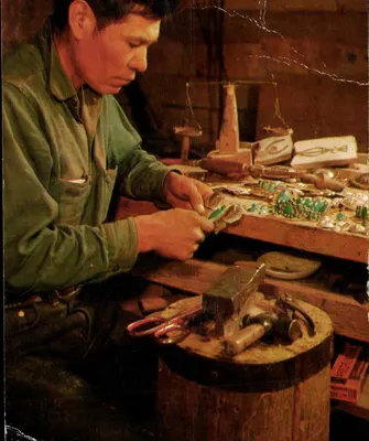 Artesão navajo em ação — Jutge, Novo México — Page Photo & Gift