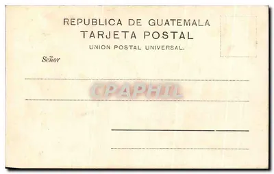 Stara pocztówka Monumento a Rufino Barrios Guatemala — Rewers