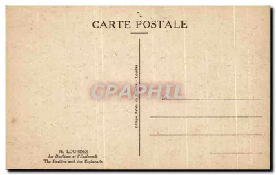 Lourdes — Bazylika i Esplanada — Wydawnictwo Palais du Rossignol — Rewers