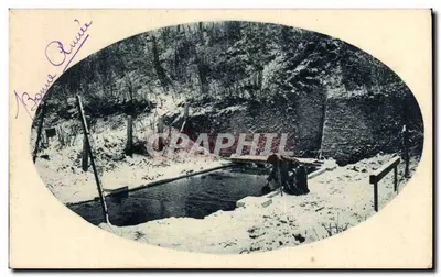Paisagem invernal nevada — Editor E.F. Paris, número de série não visível