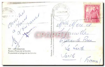 San Sebastián — Paseo e Praia da Concha — editor Galarza — Verso