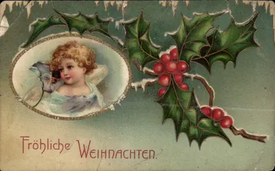 Criança anjo — videira nevada — Parabéns de Natal — editor não visível