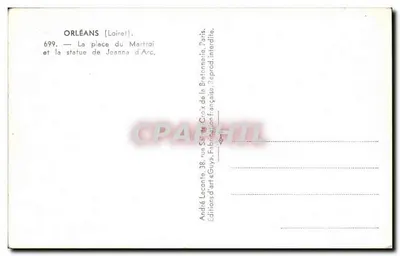 Orléans — Praça do Martroi e estátua de Joana d'Arc — Guy — Verso
