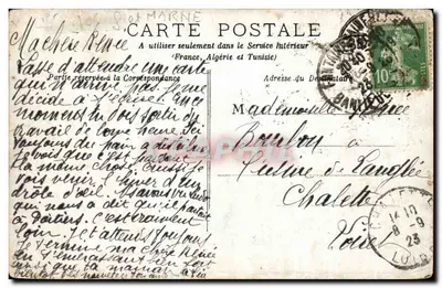 CPA Fontainebleau Hotel Des Postes Et Telegraphes — Verso