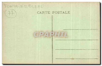Pałac w Fontainebleau — Widok z parteru i Romulus — nr 46 — Rewers