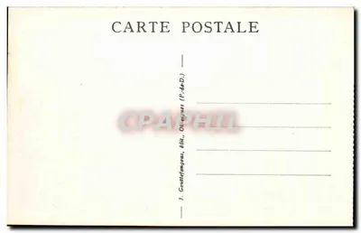 Lago Chambon — La tarde junto a la playa — J. Couttefongeas, Ollières (P.-de-D.) — Reverso