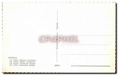 Vêneto — Palazzo Contarini — Éditions De Demo, n° 4847-9 — Verso