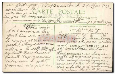 Saint-Fontainebleau — Kąt parku — L.V.1 — Rewers