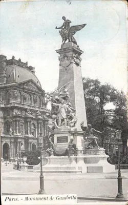 Paryż — Pomnik Gambetta — wydawca nieznany, numer seryjny nieodczytelny