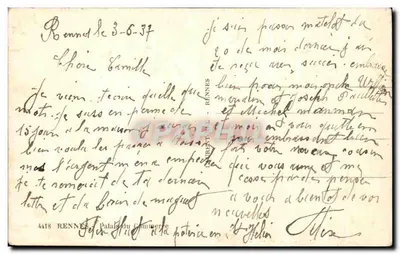 Pałac Handlu — Rennes — wydawca Lorie, n°4418 — Rewers