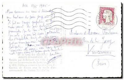 Abbaye d'Haute-Côte — Lac du Bourget — Éditeur Jélé — Rewers