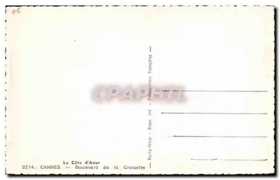 Cannes — Boulevard de la Croisette — Rella-Nice — Rewers