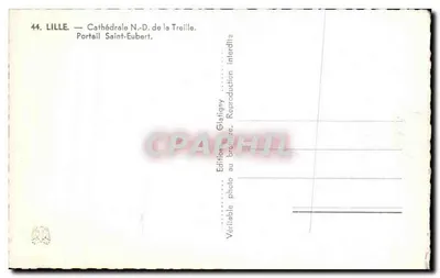 Lille — Cattedrale della SS. Trinità. Portale di San Euberto — Edizione Glatigny, n°44 — Verso