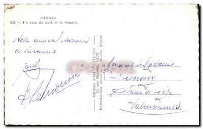 Cannes — Le port et le Suquet — Éditions d'Art Interdit, Nice — Rewers