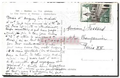 Menton — Ogólny widok Cape Martin i Monako — Monte-Carlo — Munier — Rewers