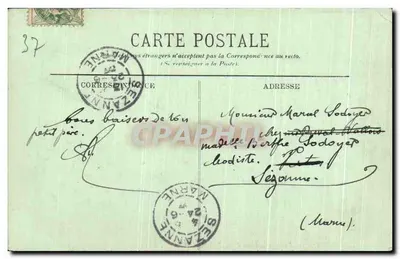 Amboise — Widok na Loirę z Tarasy Zamku — L.L. — Rewers