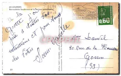Święta Bernadetta Soubirous — Dom Ojczysty Świętej Bernadetty Soubirous — Wydawnictwo YANP, n°53 — Rewers