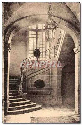 Abadia de Royaumont — Escada da Casa dos Hóspedes — Editor G. Barraud, Moulins-sur-Oise (S.-e.-O.)