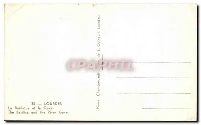 Bazylika i rzeka Gave — Lourdes — wyd. Chambon, nr 25 — Rewers