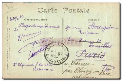 Châteauroux — O Castelo Raoul — JND Hol. n°115 — Verso