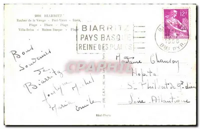 Biarritz — panoramische uitzicht — Réal-Photo — Achterkant